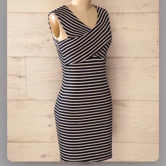 Striped Bodycon Dress - Picture 1 of 10